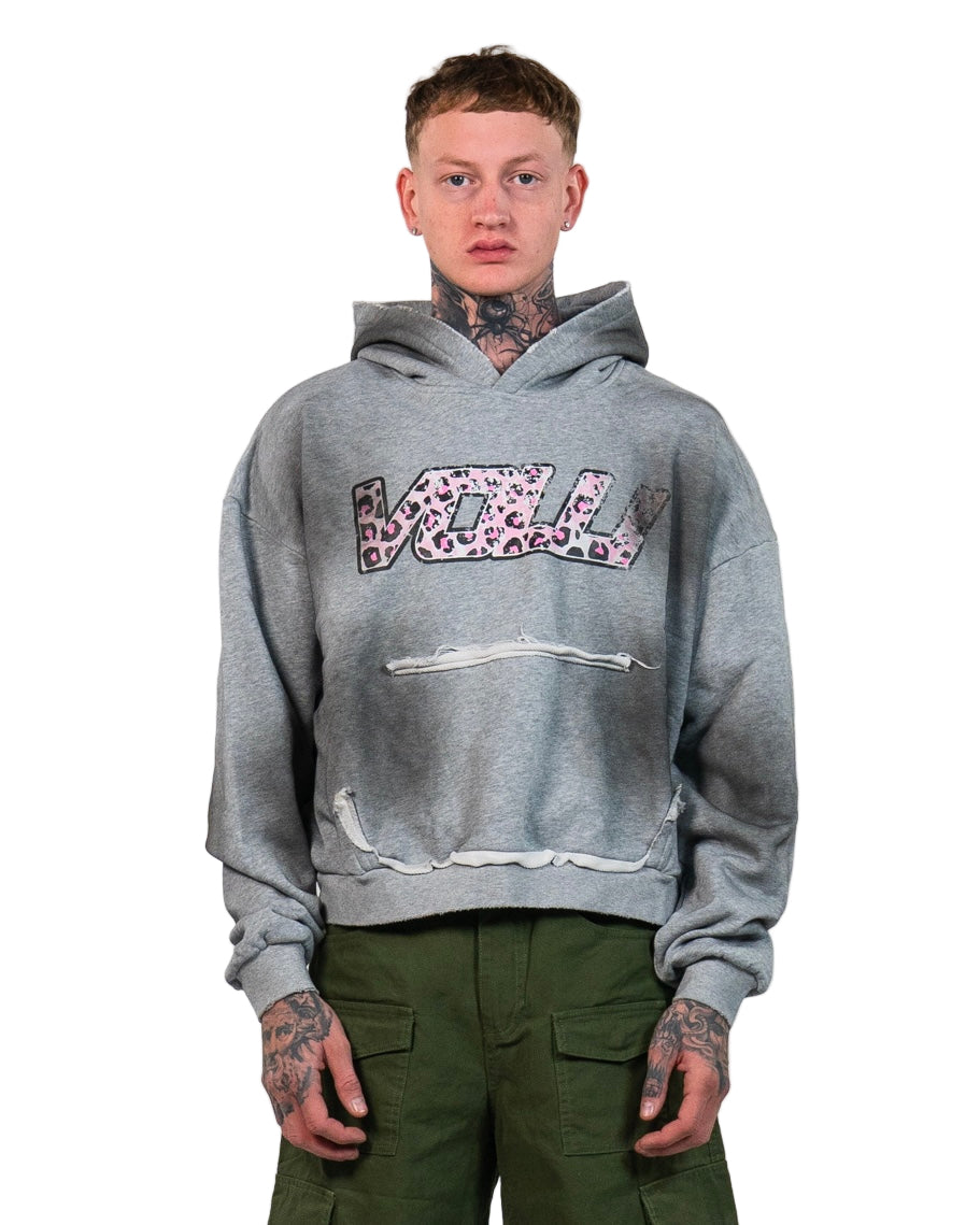 PINK LEOPARD "MISSING POCKET" HOODIE