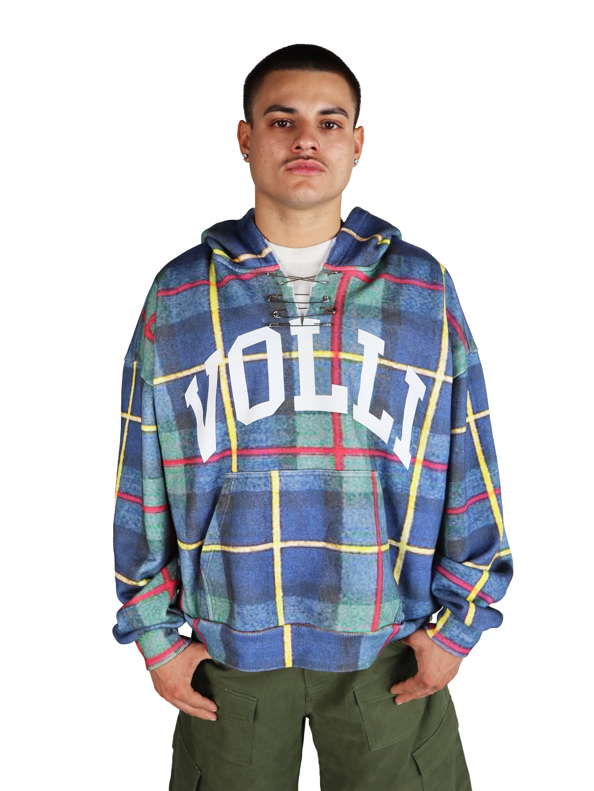PLAID “DROPOUT” HOODIE