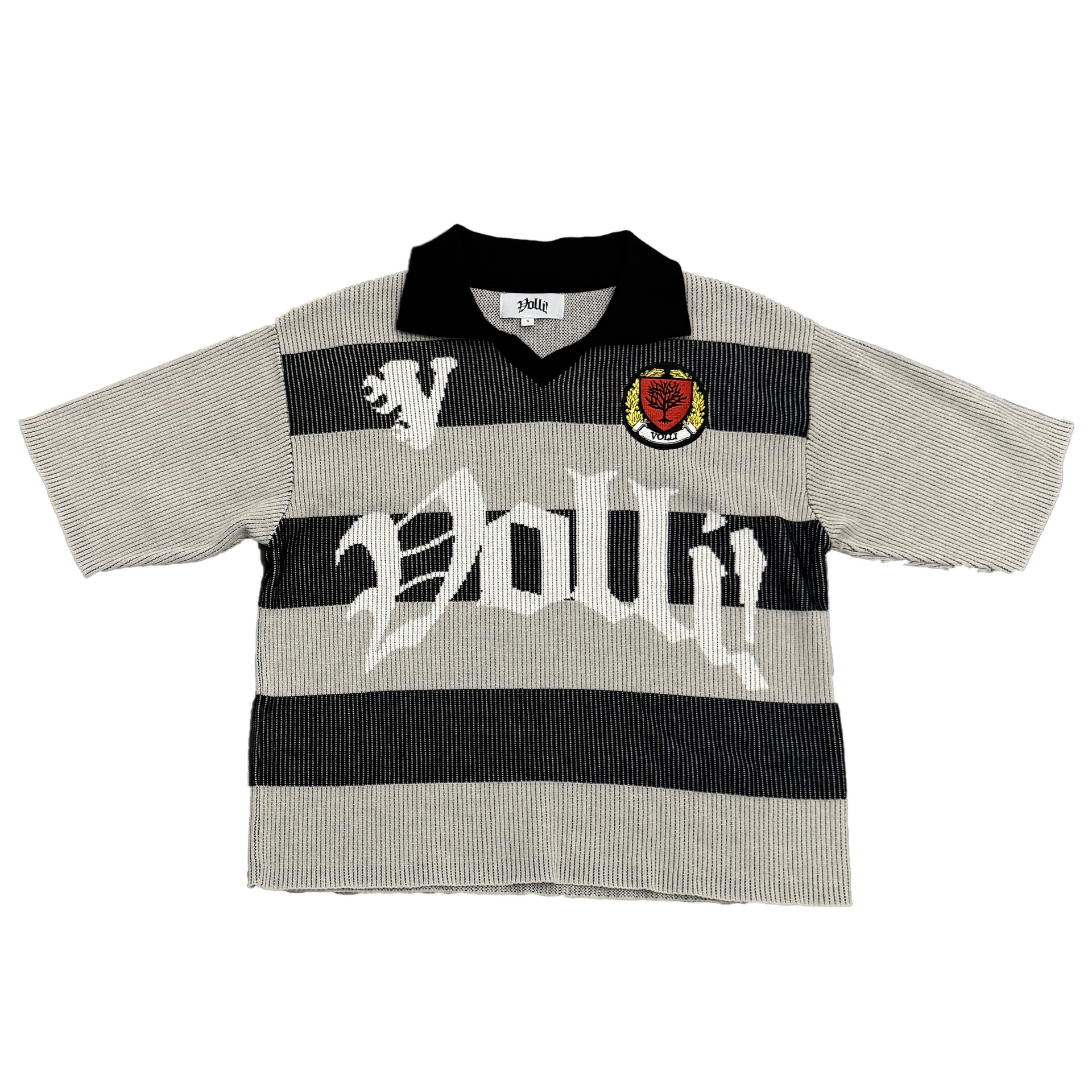 WOLF GREY "WILDFIRE" KNIT RUGBY